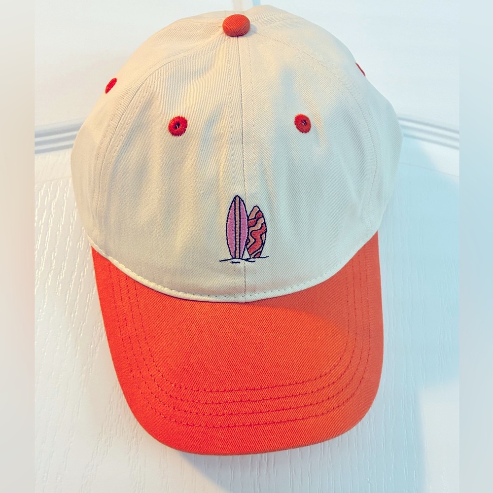 Frasier Sterling Nordstrom Embroidered Surfboard Orange & Cream Baseball Hat 🧢